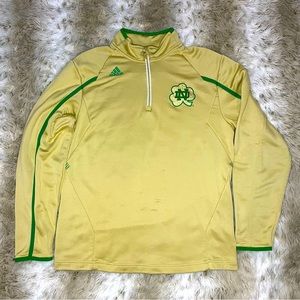 Notre Dame Adidas Vintage Men’s Gold Quarterzip